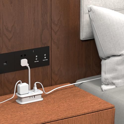 POWSAF 4 Outlets 3 USB Ports 125 Volts 10 Amps Type A Power Strip TK-A03A