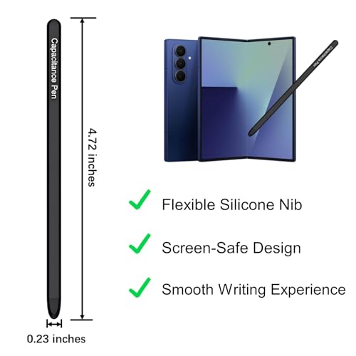 Qenw 0.23 x 0.1 x 4.27 Inches Slim-Black Stylus for Galaxy Z Fold Series