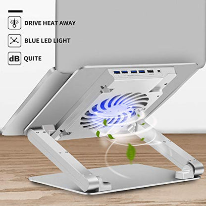 SOUNDANCE Adjustable Laptop Cooling Pad Model LS2, 140mm Fan, Aluminum, Supports Laptops up to 17.3 inches