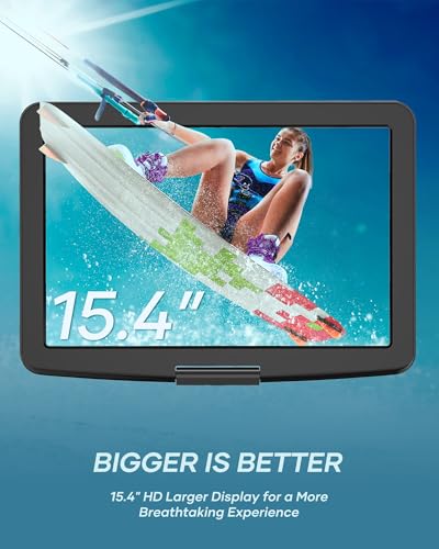 WONNIE 15.4" W-1458 1366x768 Portable DVD Player