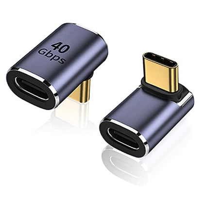 AreMe 90 Degree USB-C Male to Female Adapter ADP082 100W Power Delivery 5A Type-C Extender