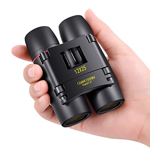 POLDR 12X25 Compact Binoculars 12x Magnification 25mm Objective Lens Waterproof