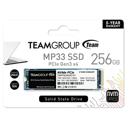 TEAMGROUP 256GB TM8FP6256G0C101 Internal SSD PCIe NVMe M.2 2280 Interface