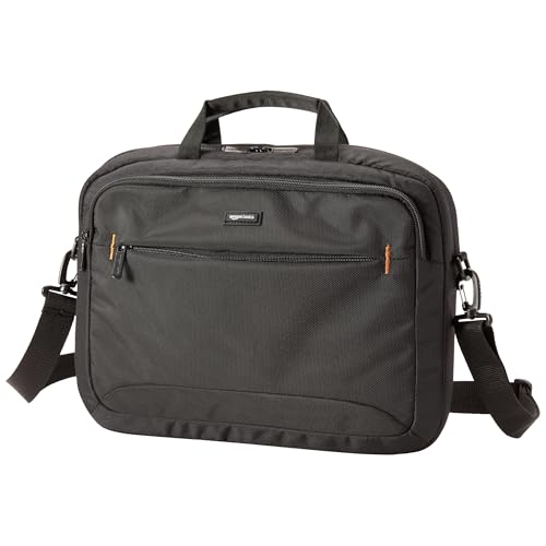 Amazon Basics 15.6" Laptop Bag Black Polyester 2 Compartments 3 Pockets