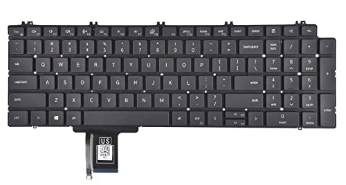 KBRPARTS Full-Sized QWERTY Keyboard for Dell Precision Laptop 0713DM 713DM PK132V72B00