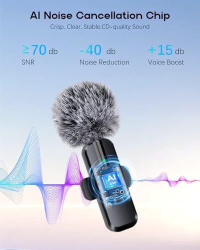 ZOPPLM Wireless Mini Microphone WM189 - Dual Lavalier | Universal Connectivity | 2.4 - 4.8 GHz