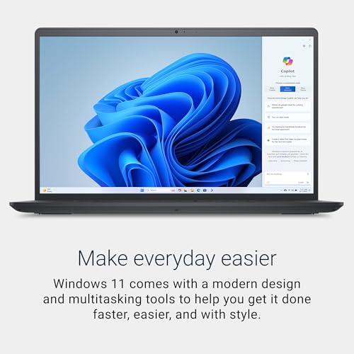 Dell 15 DC15250 Laptop 15.6" 1920 x 1080 LED Display Intel Core 3 100U 8GB DDR4 512GB SSD Windows 11 Home - Carbon Black