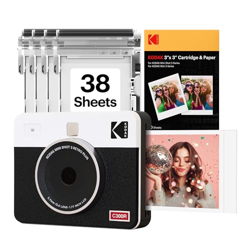 KODAK Mini Shot 3 Retro 10MP Instant Digital Camera & Printer 1 Count