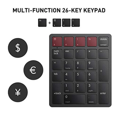 havit 26 Keys Bluetooth Numeric Keypad for PC, Laptop, Tablet - Wireless Rechargeable