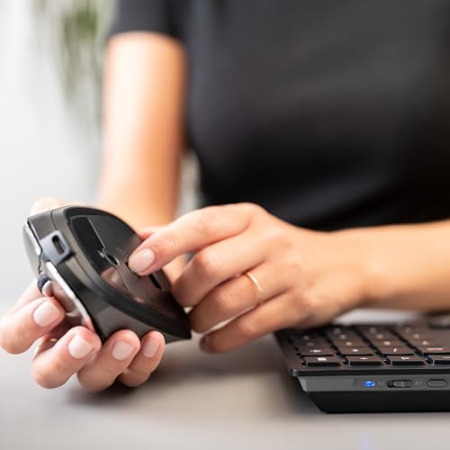 CHERRY DW 9500 Slim Wireless Keyboard and Mouse Set Bluetooth 2.4GHz Ergonomic Rechargeable QWERTY Black