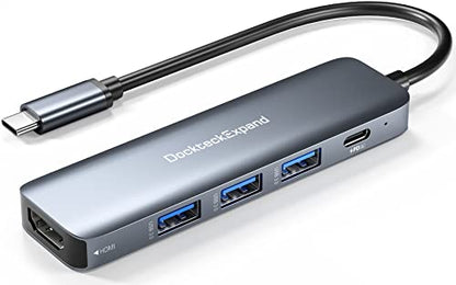 DockteckExpand 5 IN 1 DE0004 USB C Hub 4K HDMI 100W Power Delivery 5 Ports