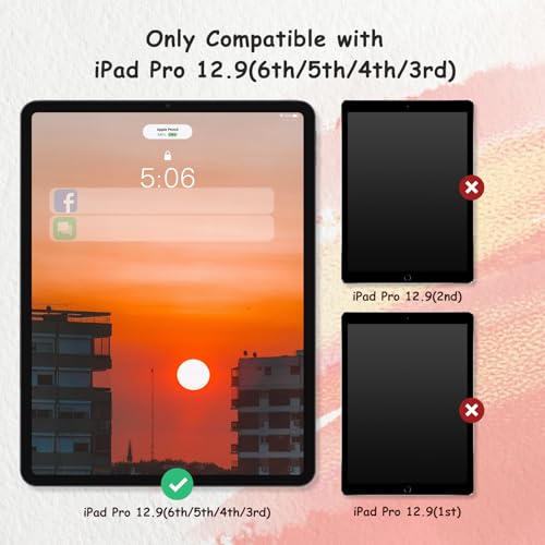 BERSEM 2 Pack Screen Protector for iPad Pro 12.9 Inch (6th/5th/4th/3rd Gen) Matte Anti-Glare Paperfeel PET Film