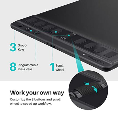 HUION 9 inch Inspiroy 2 Medium Drawing Tablet 1920x1080