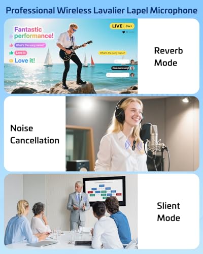 HONGJIEYUAN Lavalier Microphone K9 USB Type-C 2.4GHz 2 Channels Battery Powered