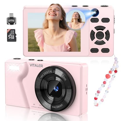 Vitaler 32GB A61 64MP 4K UHD Digital Camera Compact Point & Shoot