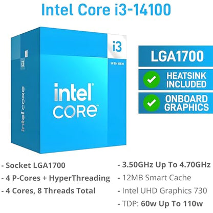 Dell 12.76in Computer Tower ECT Windows 11 Pro 16GB DDR5 1TB PCIe Intel i3-14100