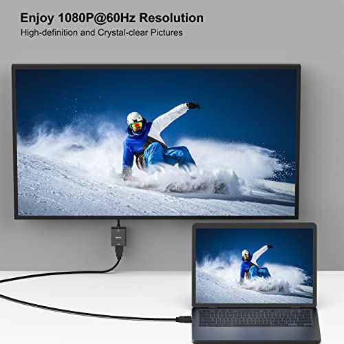 BENFEI HDMI to VGA Adapter 1920x1080@60Hz 1 Count 000272black