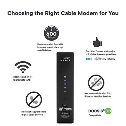 ARRIS SBG7600AC2 1 Unit Dual-Band AC2350 Cable Modem & Wi-Fi Router