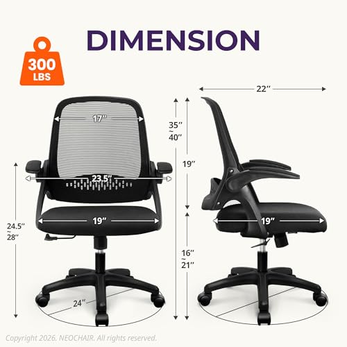 NEO CHAIR Mesh Chair NEC-BLACK Adjustable Height, Ergonomic, Indoor Office Chair
