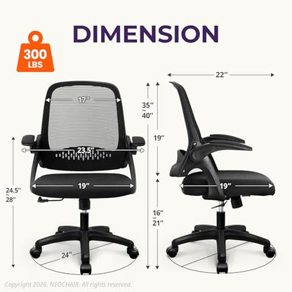 NEO CHAIR Mesh Chair NEC-BLACK Adjustable Height, Ergonomic, Indoor Office Chair