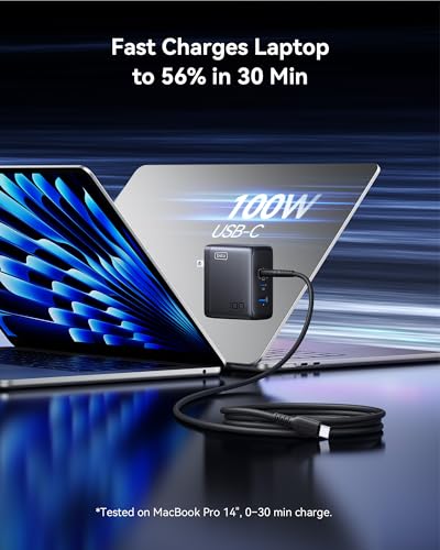 INIU 100W A11-E1 USB C Charger Block, 3-Port, Foldable Power Adapter