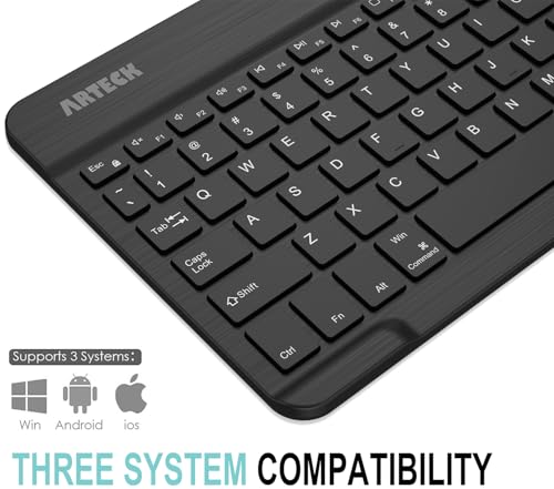 Arteck 9.7" HB030B Wireless Bluetooth Keyboard QWERTY Rechargeable Scissor-Switch Portable Slim Keyboard