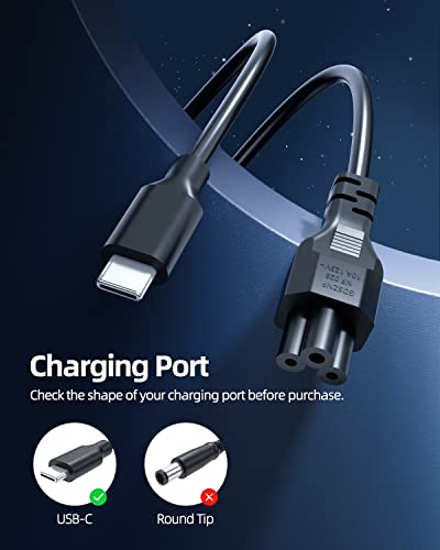 Superer 65W USB-C Laptop Charger for Lenovo Devices - Model SR20325LM - AC Adapter - Black