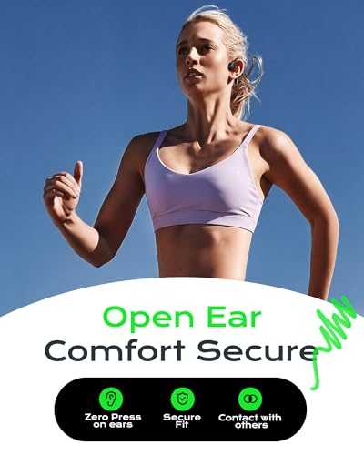 DEMICEA Wireless Headphones X6 Bluetooth 6.0 Bone Conduction 12-Hour Playtime Water Resistant