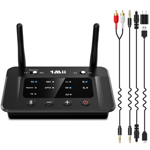 1Mii 3-in-1 B03 Bluetooth Transmitter Receiver 5.3 Black Audio Adapter