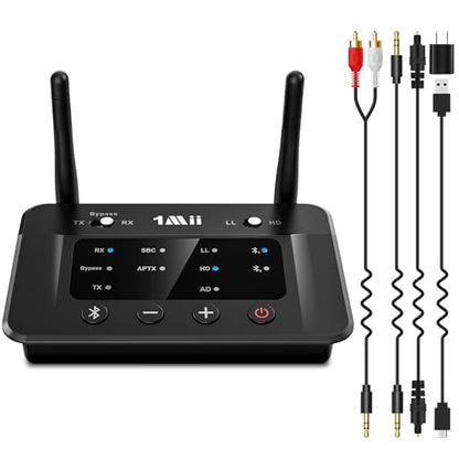 1Mii 3-in-1 B03 Bluetooth Transmitter Receiver 5.3 Black Audio Adapter