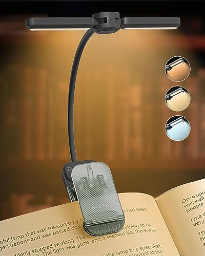 enclize 1 Count LED Rechargeable Reading Light Dimmable Touch Control USB Tabletop Dark Gray