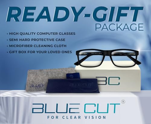 BLUE CUT Large FRED 55mm 17mm 45mm 140mm Blue Light Blocking Glasses