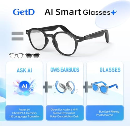 GetD 1 Inch GG24lite-C4 Standard Smart Glasses