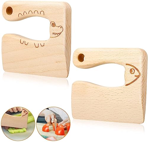 EDWOL 4.92 Inch Wooden Safe Knife 3.1394 Ounce Kids Kitchen Tool