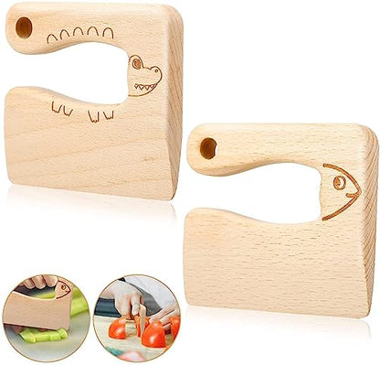 EDWOL 4.92 Inch Wooden Safe Knife 3.1394 Ounce Kids Kitchen Tool