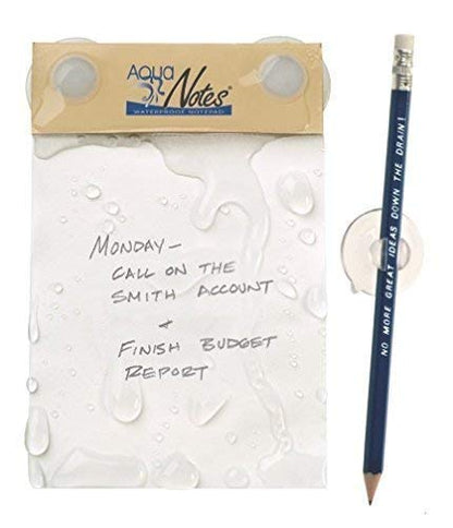 Aqua Notes 40.0 Count Waterproof Notepad, 5.25 x 3.5 Inches, White