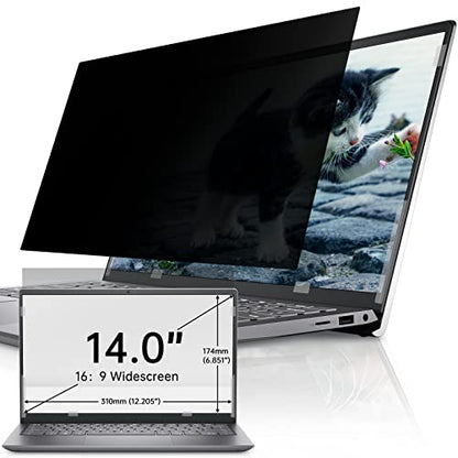 IPROKKO 14" Privacy Filter Laptop Screen 16:9 Anti-Glare Anti-Fingerprint Privacy Screen
