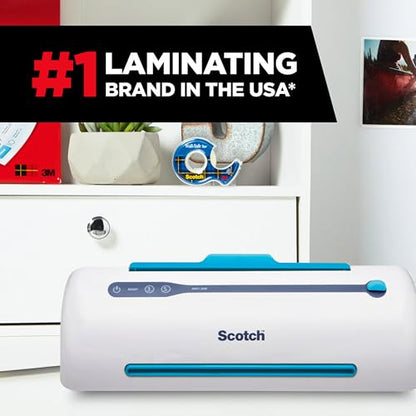 Scotch 9" Hot/Cool Laminator Model TL906, 4 FPM, 5 Minutes Warm Up, 2 Rollers, White