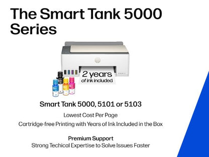 HP Smart Tank 5000 AIO 4800x1200dpi Color Printer Model 5D1B6A