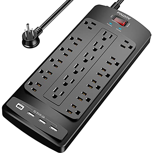 POWSAV 18 Outlets NBW-903 125 Volts 15 Amps Power Strip