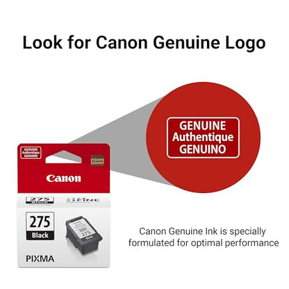 Canon PG-275 Genuine Black Ink Cartridge, Compatible with Canon PIXMA TR4720, TS3520, TS3720