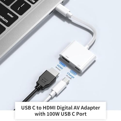 Smilebridge USB-C to HDMI Adapter USTU-044 4K@60Hz White Audio/Video Connector