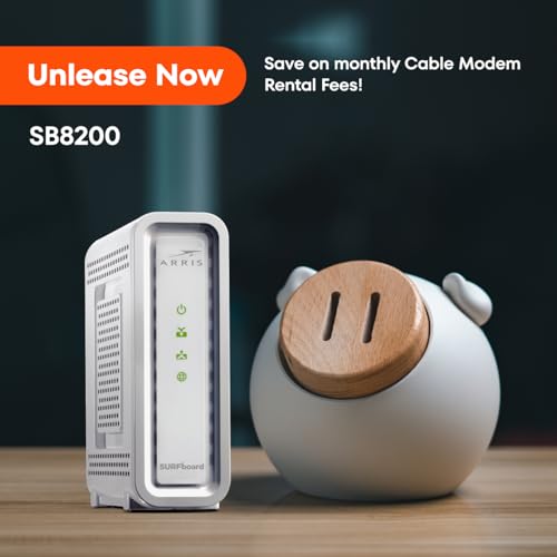 ARRIS 5.13" x 1.75" x 5.25" SB8200 2x1Gb Ethernet Cable Modem DOCSIS 3.1