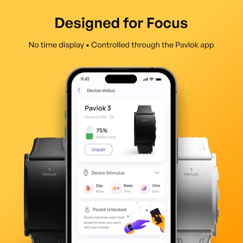 Pavlok 860004080534 39.37 inch 240x240 Analog Activity Tracker (Black)