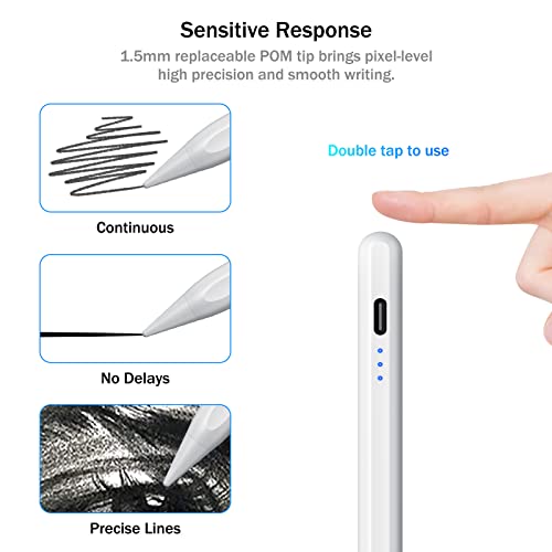 Cisteen Stylus Pen for iPad Compatible with iPad Models 2018 and Later Includes Lithium-Ion Battery