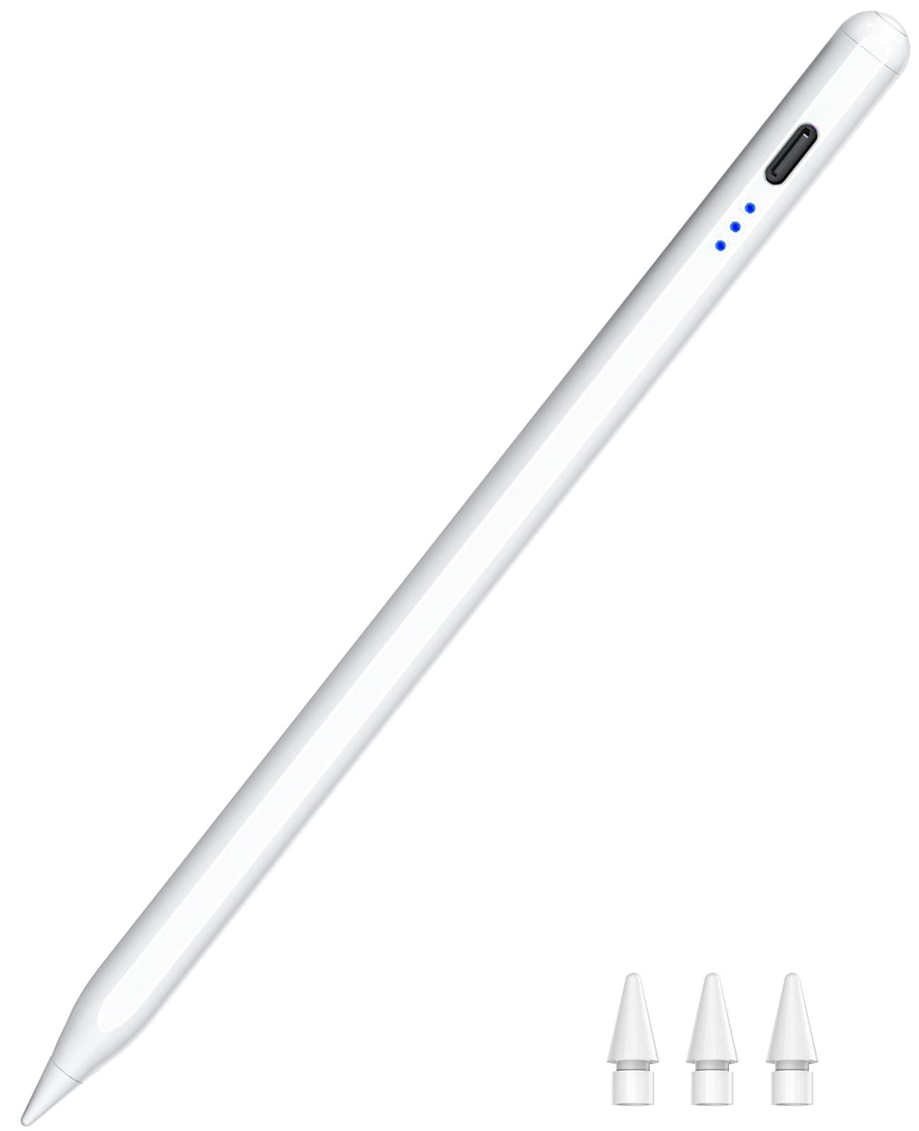 HATOKU 6.54in Stylus Pen ID732 Compatible with iPad Models 2018-2026, Fast Charging, Lithium Polymer Battery, Tilt Sensitivity, Palm Rejection, Magnetic Design