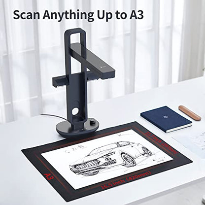 CZUR 5.12"D x 7.09"W x 17.44"H Aura Pro Document Scanner 4320*3240 USB CIS