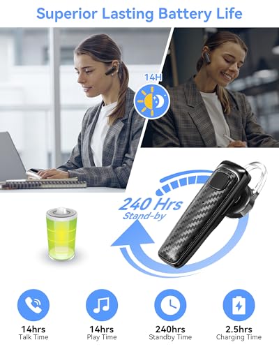 MQQC S525-black Bluetooth 5.1 Wireless Earpiece with Noise Cancellation