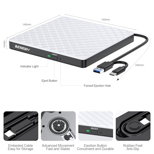BENEWY External CD/DVD Drive SY879 USB 3.0