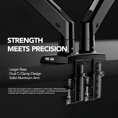 HUANUO Dual Monitor Stand 13in-40in HNDS7 VESA Mount Adjustable